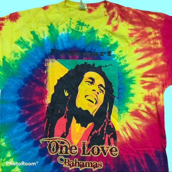 VINTAGE BOB MARLEY ONE LOVE DYE T-SHIRT (XL) - Picture 2 of 7